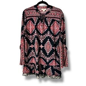 STYLE & CO Tunic Bell Sleeve Multicolor Medium